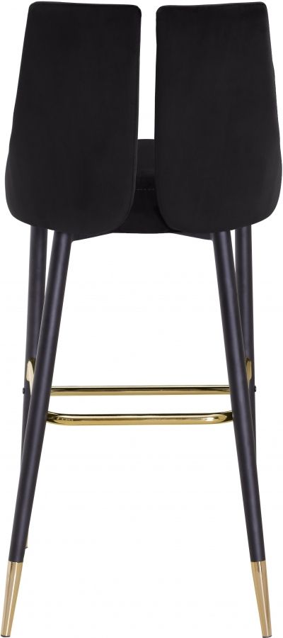 Meridian Furniture Sleek Black Velvet Bar Stool-3