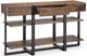 Magnussen Home® Prescott Rustic Honey Sofa Table with Metal Base -2