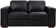 Leather Italia™ Georgetowne Luca Black Split Loveseat-0