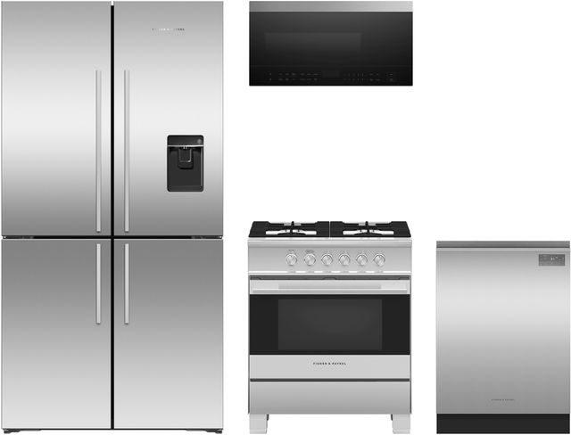 Fisher & Paykel 4 Piece Stainless Steel Gas Kitchen Appliance Package-0