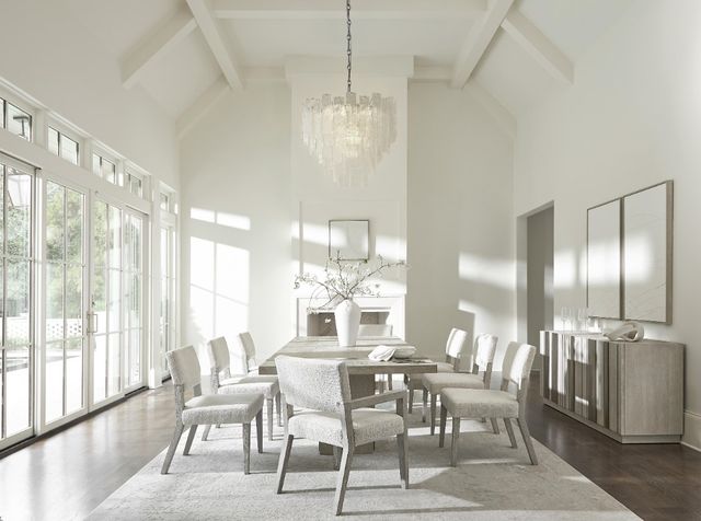 Bernhardt Tempo Larza/Satin Nickel Dining Table-1