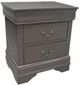 American Wholesale Furniture Louis Philippe Gray Nightstand-0