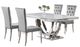Coaster® Kerwin 5-Piece Chrome/Gray Rectangular Dining Table Set -0