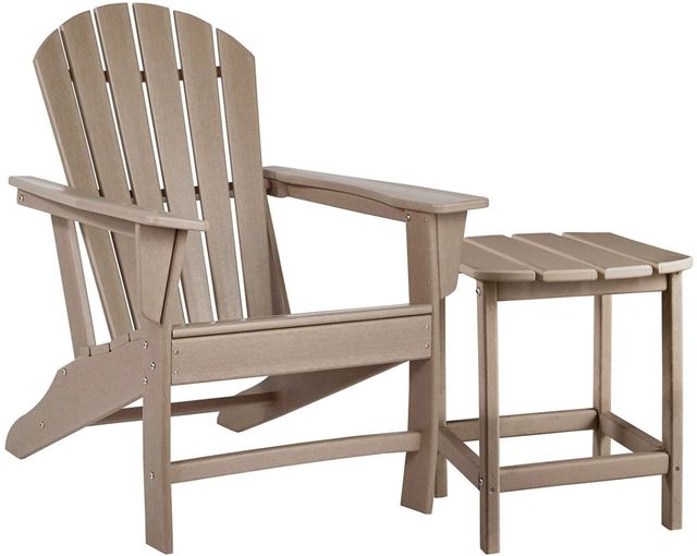 Signature Design by Ashley® Sundown 2-Piece Grayish Brown Outdoor Seating Chair Set-0