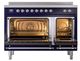 Ilve® Nostalgie II Noblesse 48'' Midnight Blue Pro Style Induction Range with Chrome Trim-2
