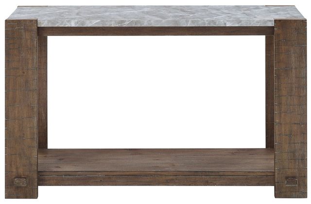 Steve Silver Co. Libby Gray Sofa Table with Dusty Caramel Base-0