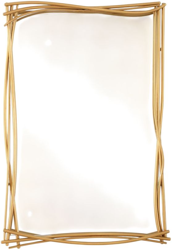 Uttermost® Curved Antique Gold Mirror-0