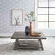 Liberty Furniture Modern Farmhouse Flea Market White with Heavy Distressing Oversized Square Cocktail Table-4