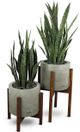 Le Present Century Concrete Grey 27" Planter-1