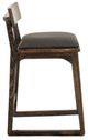 International Furniture Direct Balam Black/Stained Dark Upholstered Barstool-3