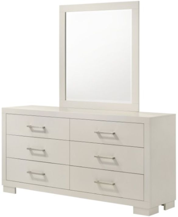 Coaster® Jessica Snow White Dresser and Mirror-2