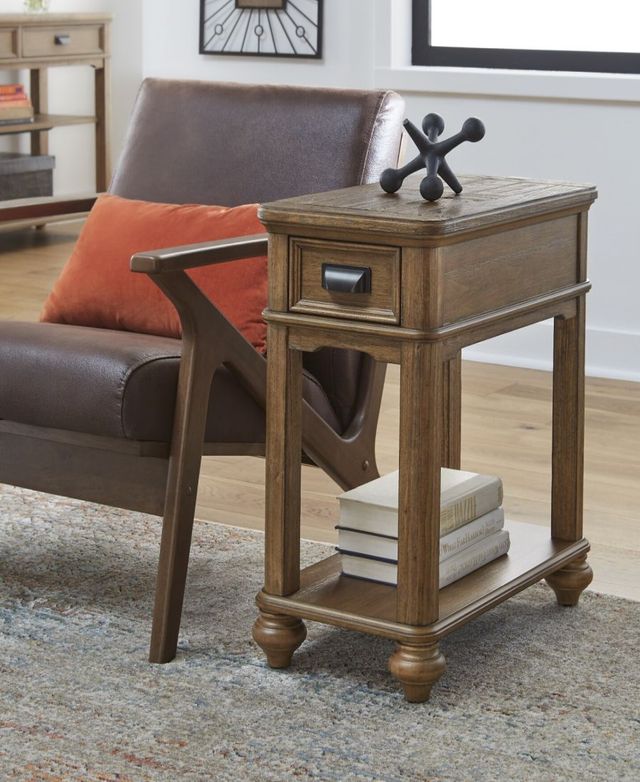 Null Furniture 8821 Pecan Chairside End Table-0