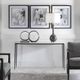 Uttermost® Nightfall White Marble Top Console Table with Satin Black Base-1