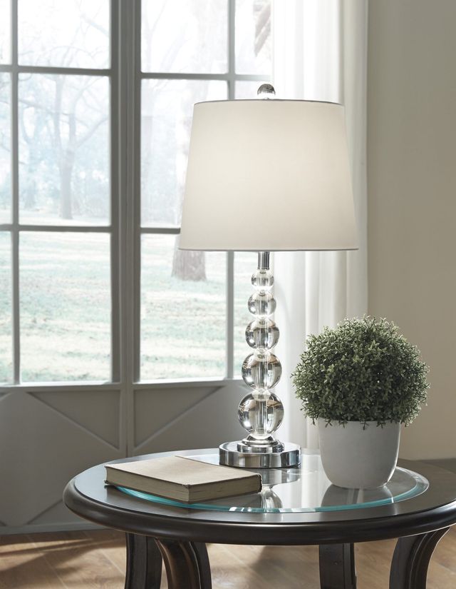 Signature Design by Ashley® Joaquin 2-Piece Clear/Silver Table Lamp-4