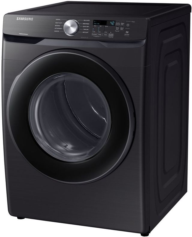 Samsung Fingerprint Resistant Black Stainless Steel Front Load Laundry Pair-17