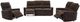 Coaster® Navarro 3-Piece Dark Brown Upholstered Reclining Sofa Set-1