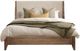 International Furniture Direct Parota Nova Natural Wood King Platform Bed Footboard with Rails-3