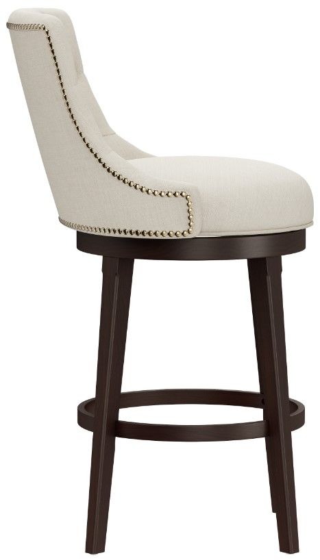 HH2 Home Halbrooke Chocolate/Cream Swivel Bar Stool-2