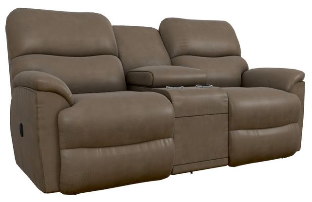 La-Z-Boy® Trouper Mink Manual Reclining Loveseat with Console-0