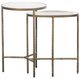 Fairfield® Veneto 2-Piece White Nesting Table with Antique Gold Base-3
