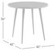 Jofran Inc. Prelude Walnut Round Counter Table with Black Base-2