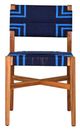 Zuo® Modern Serene Blue/Natural Wood Outdoor Dining Chair-1