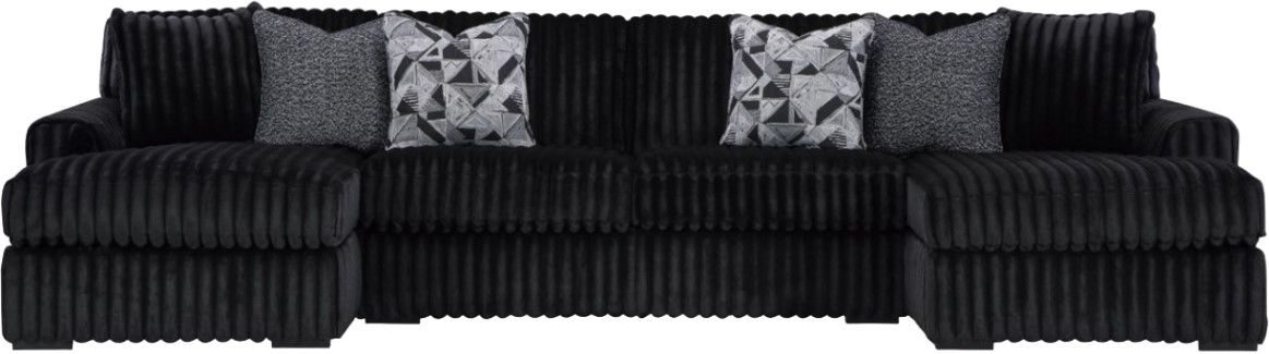 Signature Design by Ashley® Midnight-Madness 3-Piece Onyx U-Shape Sectional