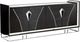 Michael Amini® Carmela Glossy Charcoal Sand Console Table-3