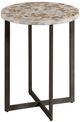 Hammary® Hidden Treasures Rainbow Onyx Accent Table with Black Base-0