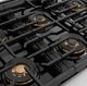 ZLINE Autograph Edition Paramount 48" 6.7 Cu. Ft. Satin Stainless Steel Gas Range with 8 Burner DuoPro™ Cooktop, Dual Ovens, Black Matte Doors and Champagne Bronze Accents-5
