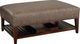 Craftmaster® Customizable CM Leather Cocktail Ottoman with 1-Tray-0