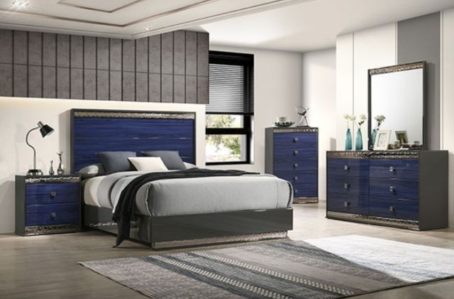 Furniture of America® Morcote Ash Gray/Indigo Blue Chest-1