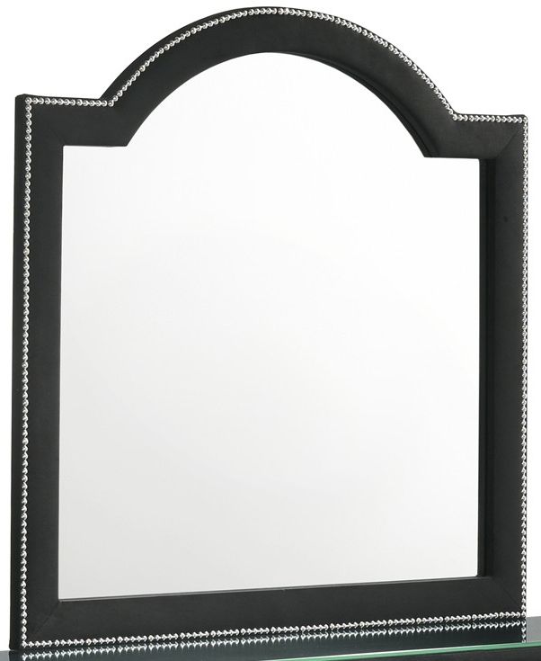 Crown Mark Cameo Black Dresser Mirror-0