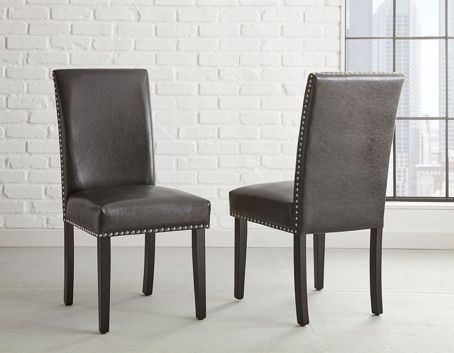 Steve Silver Co. Verano 5-Piece Dining Set with Black Side Chairs-3