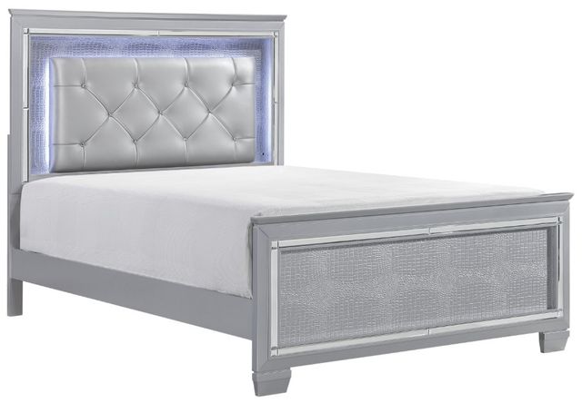 Homelegance® Allura Silver California King Bed with LED Lighting-0