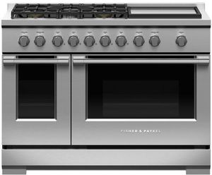 Fisher & Paykel Series 7 48" Stainless Steel Pro Style Liquid Propane Range