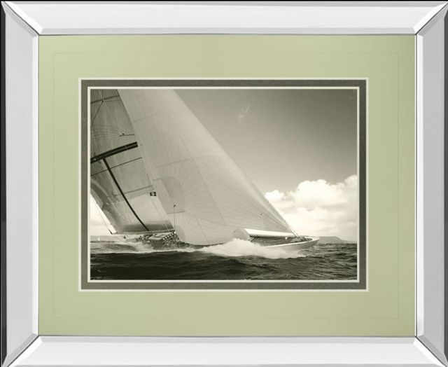 Classy Art Sea Spray l by Michael Kahn Mirror Framed Wall Art-0