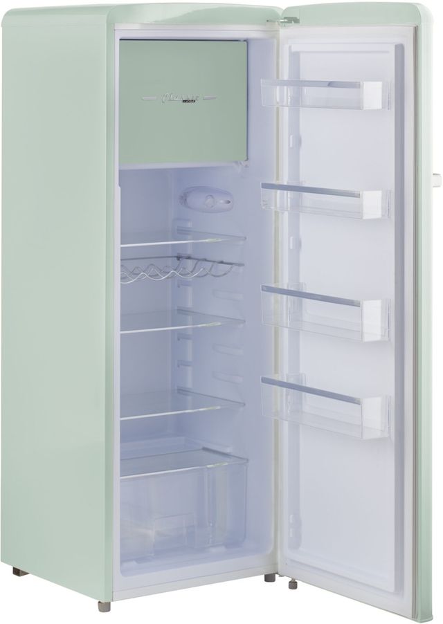 Unique® Appliances Classic Retro 8 Cu. Ft. Summer Mint Green Counter Depth Top Freezer Refrigerator-4