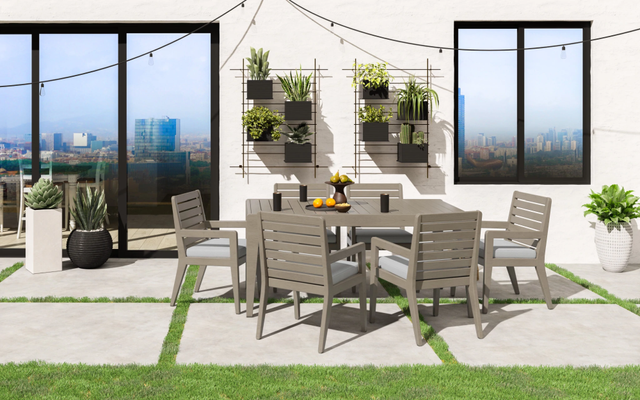 homestyles® Sustain 7-Piece Gray Outdoor Dining Set-3