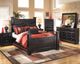 Signature Design by Ashley® Shay 4-Piece Almost Black King Poster Bed Set-4