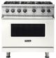Viking® 5 Series 36" Pure White Pro Style Liquid Propane Gas Range-0