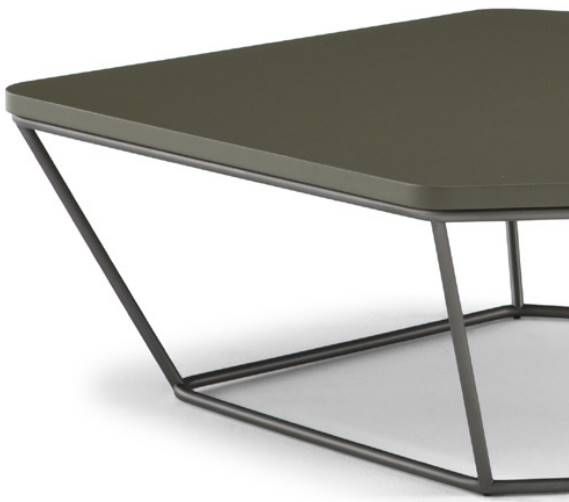 Natuzzi Editions Chocolat Matte Kaki Green Lacquered Coffee Table-1