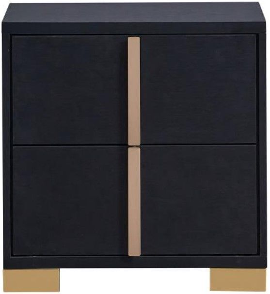 Coaster® Marceline Black/Gold Nightstand-1