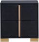 Coaster® Marceline Black/Gold Nightstand-1