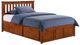 Night & Day Furniture™ Spices Bedroom Cherry Queen Drawer Pedestal Bed-0