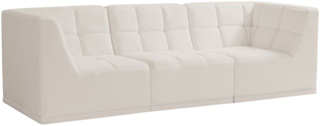 Meridian Furniture Relax 3-Piece Cream 98" Upholstered Modular Sofa-0