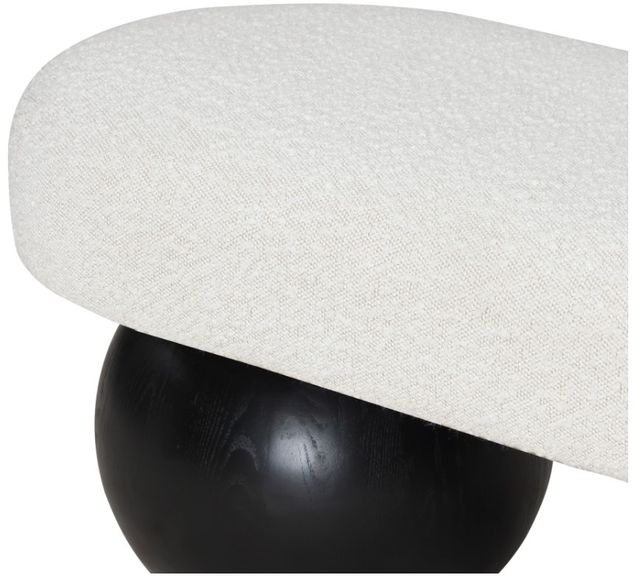 Meridian Furniture Bowie Cream/Black Bench-1