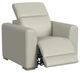Flexsteel® Aurora Coconut Milk Leather Power Recliner with Power Headrest-1