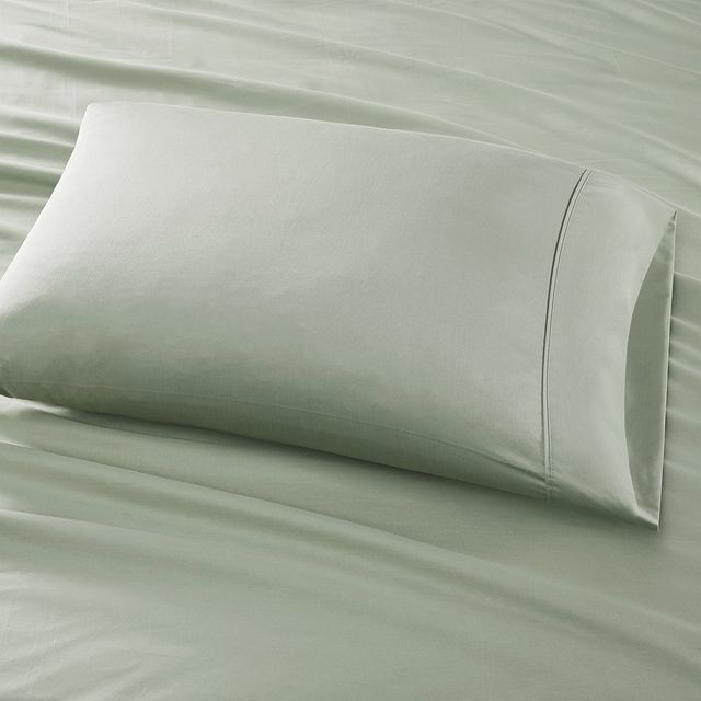 Olliix by Madison Park 525 Thread Count Sage Queen Cotton Rich Sheet Set-2