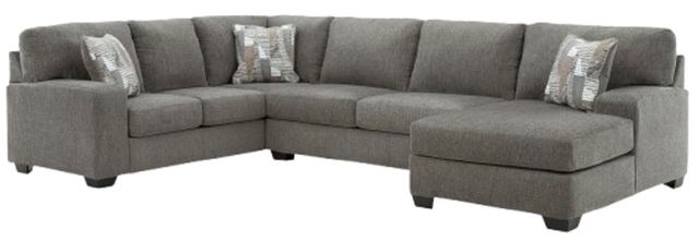 Signature Design by Ashley® Clarington 3-Piece Graystone Right Arm Facing Sectional and Chaise-0